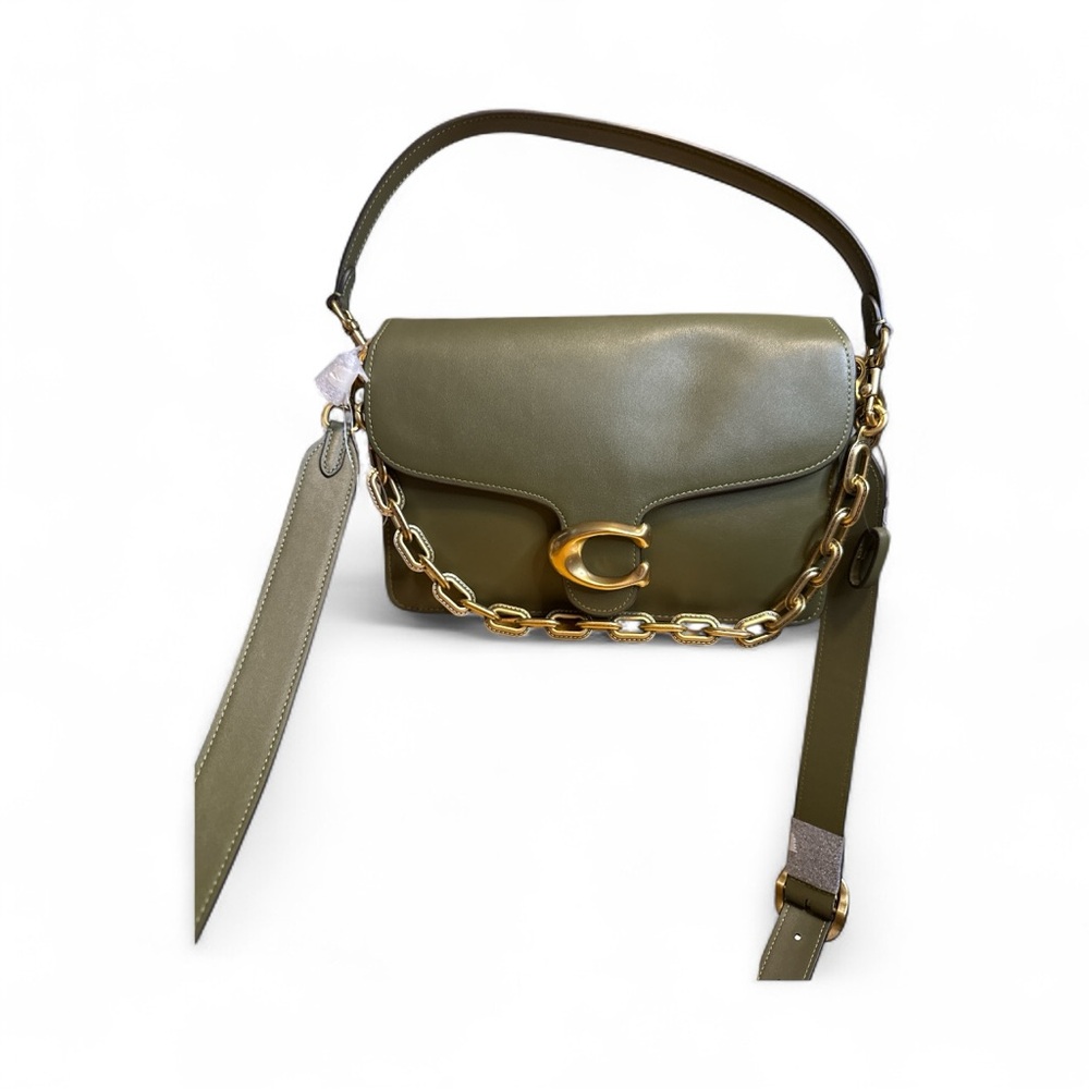 Coach BNWT TABBY Olive Green Leather Shoulder Bag